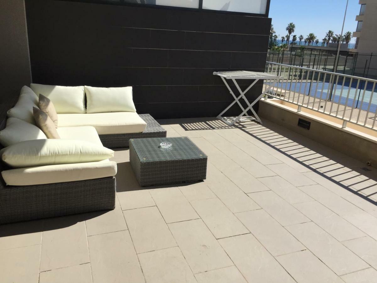 Apartamento Lujo, Primera Linea Playa, Garaje, Wifi, Piscina Climatizada Roquetas de Mar Exterior foto